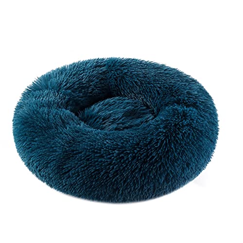 QIUYMGFG Hundebett Donuts Hundebettkorb Beruhigungsbett Haustierhütte Katzenhaus Kuschelkatzenbetten für kleine große Hunde Katzenbett(Duck Green,S 50cm) von QIUYMGFG