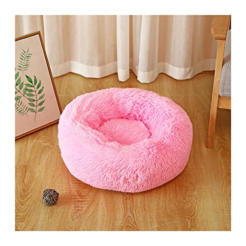 QIUYMGFG Hundebett Hundebett Plüsch Katzenmatte Hundebetten für große Hunde Haustierhütte Sofa für Hundekorb Haustier Katzenbett Hund Katzenbett(Pink1,100cm) von QIUYMGFG