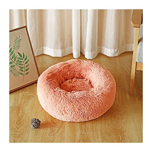 QIUYMGFG Hundebett Hundebett Plüsch Katzenmatte Hundebetten für große Hunde Haustierhütte Sofa für Hundekorb Haustier Katzenbett Hund Katzenbett(Pink2,100cm) von QIUYMGFG