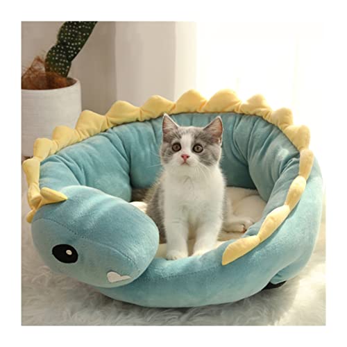 QIUYMGFG Hundebett Katzenbett Haus Zwinger Hundebett Haustiernest Katzenbett Hundehaus Kissen Schlafsofa Katzenhaus Katzenbett(Dinosaur Shape,M) von QIUYMGFG