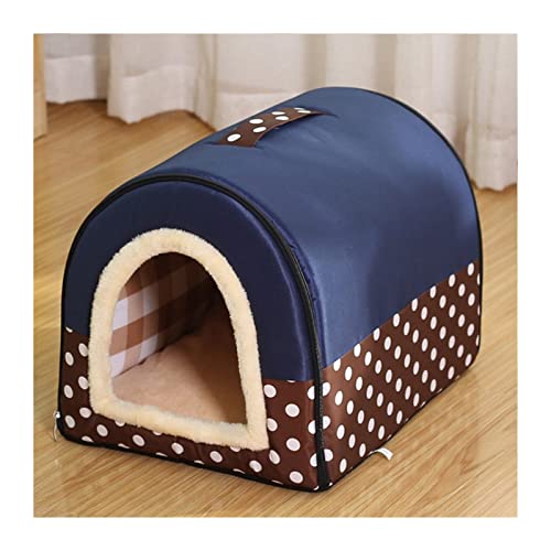 QIUYMGFG Hundebett Warme Hundehütte House Lounge für Katzen, mittelgroße kleine Hunde, warm, faltbar, waschbar Katzenbett(C,35X32X28cm) von QIUYMGFG