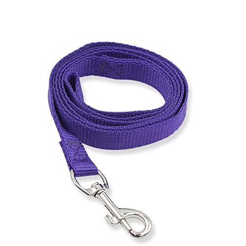 QIUYMGFG Hundeleine Verstellbare Führleine 120 cm * 1,5 cm Nylon Haustier Hundeleine Hundehalsband Walking Training Leine Katzen Hundegeschirr(Purple) von QIUYMGFG