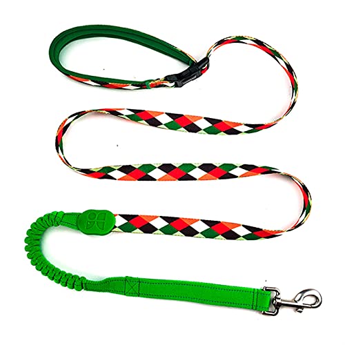 QIUYMGFG Hundeleine Verstellbare Führleine Hundeleine Running Hands Free Elastic Reflective Training Pet Bungee Hundeleine(Pop Art) von QIUYMGFG