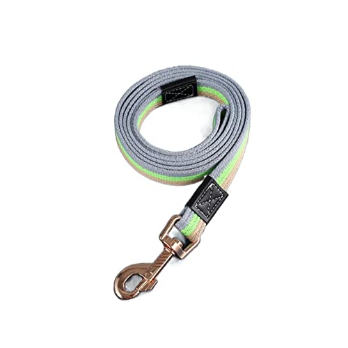 QIUYMGFG Hundeleine Verstellbare Führleine Trainingsleine aus Baumwolle für kleine, mittelgroße Hunde, verlängertes Zugseil(Green,1.5cm Width (1.5M)) von QIUYMGFG