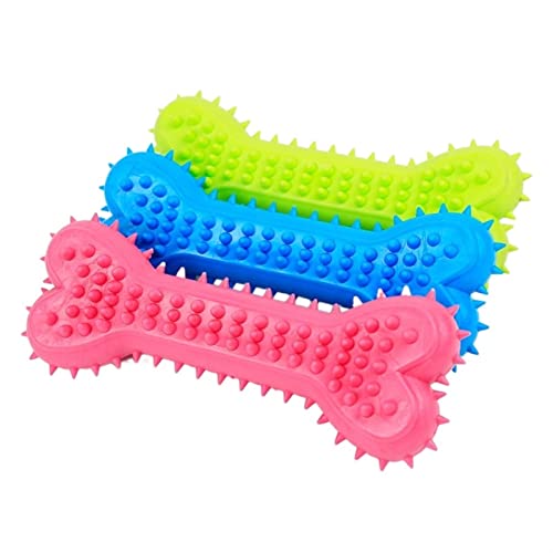 QIUYMGFG Kauspielzeug für Hunde 1pc Zufällige Farbe Haustier Spielzeug Für Kleine Hunde Gummi Widerstand Zu Kauen Training Spielzeug Heimtierbedarf(Heart Bones) von QIUYMGFG