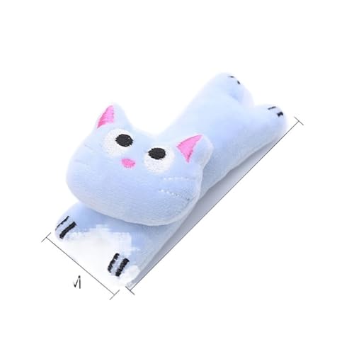 QIUYMGFG Kauspielzeug für Hunde Haustier Hund Katze Plüsch Quietschen Hundespielzeug Interessantes Fleece Langlebiges Kauspielzeug für Haustiere Heimtierbedarf(C-Blue cat) von QIUYMGFG