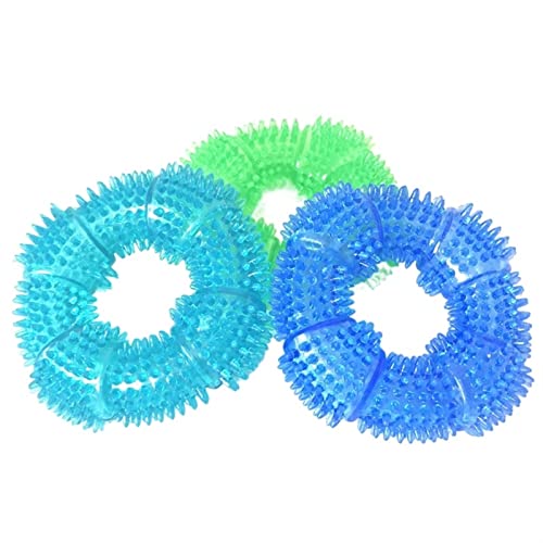 QIUYMGFG Kauspielzeug für Hunde Haustier-Hundespielzeug, bissfest, quietschendes Spielzeug, Dornen-Stacheldraht-Reinigungs-Molar-Kauspielzeug Heimtierbedarf(Navy Blue,10cm) von QIUYMGFG