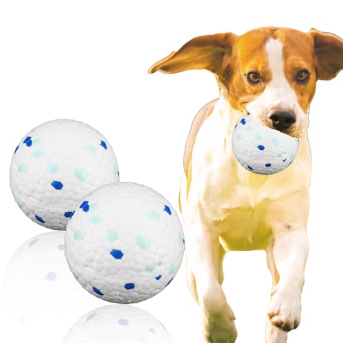 QIYADIN Hundespielzeug für Haustiere, Tennisball für aggressive Kauer, langlebige Beißbälle für Hunde, Kauspielzeug, Hüpfball für kleine, mittelgroße und große Hunde, Training und Spielen von QIYADIN