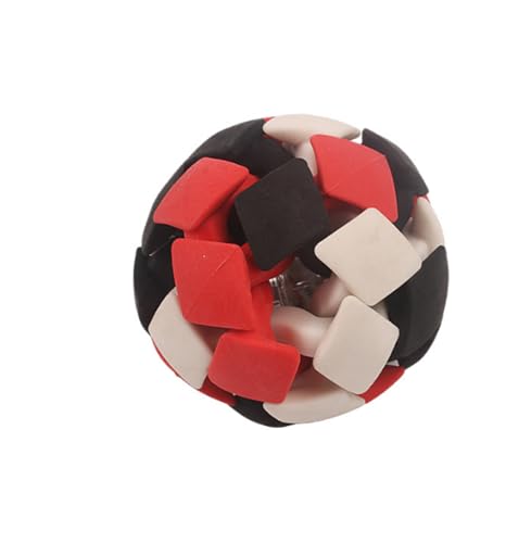 QIZILI 2pcs Haustier Welpenbiss Spielzeug Diamant Glocke Ball Interaktives Training Zähne Knirschen Zähne Reinigung Spielzeugball 6,5 cm von QIZILI