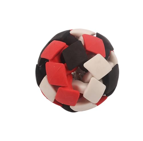 QIZILI Haustier Welpe Beißspielzeug Diamant Glocke Ball Interaktives Training Backenzähne Reinigung Spielzeugball 7,5 cm von QIZILI