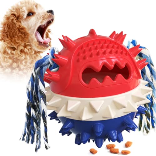 QIZILI Hundebiss Spielzeugball TPR Sprung Skip Ball Vocalizing Haustier Spielzeug 10cm von QIZILI