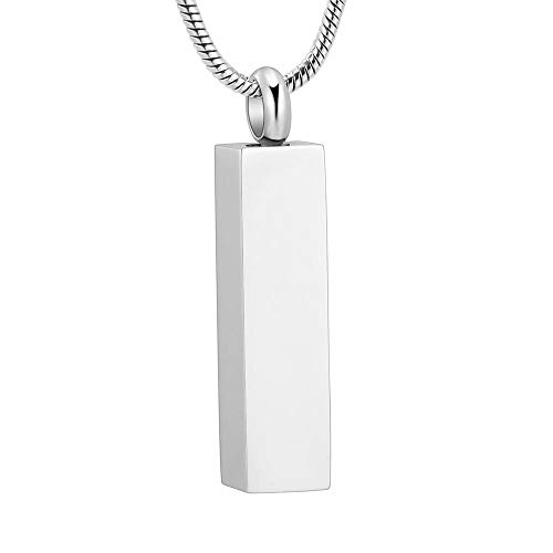 QJZM Memorial JewelryBlank 316L Edelstahl Bar Urne Halskette Asche Halter Andenken Anhänger Einäscherung Schmuck Gedenkgeschenk Mensch Haustier Gold 10 Stück Anhänger nur von QJZM