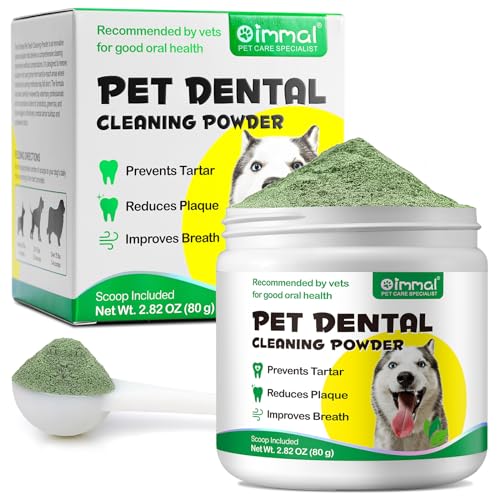 QLIGES Pet Dental Cleaning Powder | Für alle Hunde | Reduziert Plaque, Verhindert Zahnstein, Verbessert den Atem, Nettogewicht 80 g (1 Stück) Haustier Dental Cleaning Powder von QLIGES