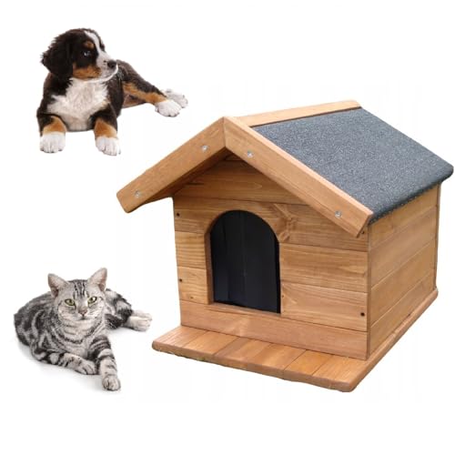 Hundehütte Hundehöhle Hundehaus 50 x 45 x 53 cm Wetterfest Katzenhaus Isoliert Tierhütte Outdoor von QLS