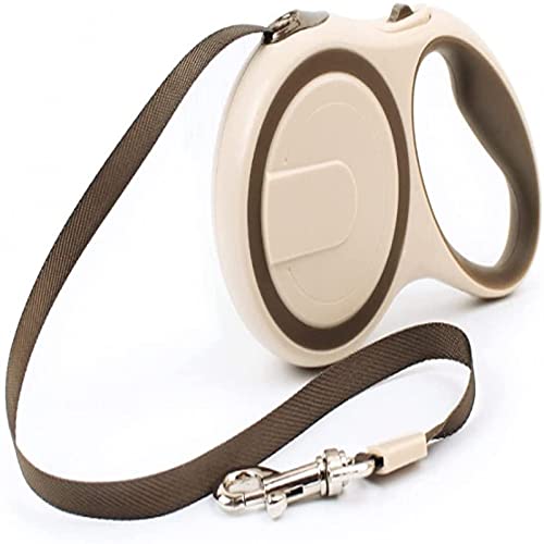 QLXYYFC Roll-Leine Hundeleine Einziehbare Führleine Starke Leine für Hunde EIN Knopf Break & Lock für Sicherheit Gurt bis zu mit 3/5 Meter für Hunde bis max 25 kg (Color : Brown, Size : 3m) von QLXYYFC