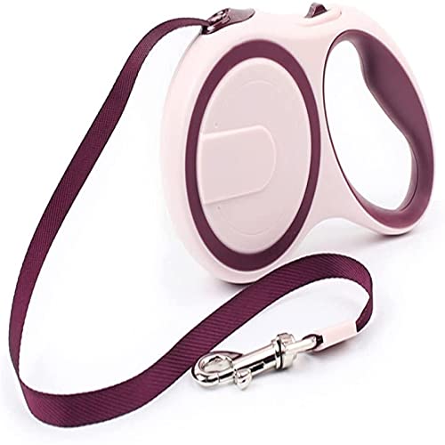 QLXYYFC Roll-Leine Hundeleine Einziehbare Führleine Starke Leine für Hunde EIN Knopf Break & Lock für Sicherheit Gurt bis zu mit 3/5 Meter für Hunde bis max 25 kg (Color : Purple, Size : 3m) von QLXYYFC