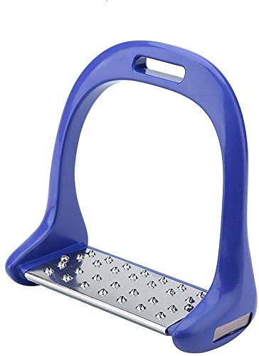 QMZDXH Sattelbügel Leichte Sicherheitssattel Selle Anglaise Reiten Flex Fillis Aluminiumguss Bunte Farbe Pferd Steigbügel Blue von QMZDXH