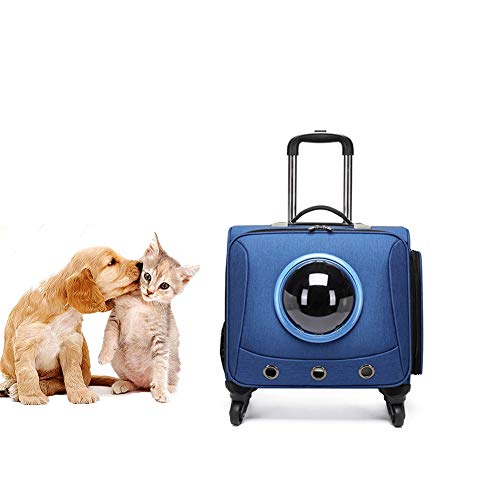 QQGGXX Pet Bag Pet Trolley Case 18 Zoll Rollator tragbar Haustier Koffer Katze Hund Universal Pet Cage von QQGGXX