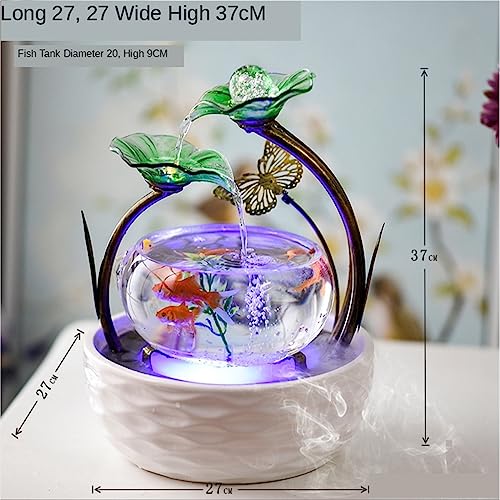 Aquarium, Aquarium, Aquarium-Starter-Kits, Aquarium Wohnzimmer Desktop Kleines Aquarium Aquarium Super White Glass Gold Aquarium Wasser von QQNQQ