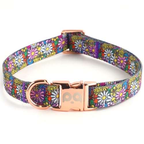 QQPETS Reflektierendes Hundehalsband mit Metallschnalle, verstellbare Nylon-Halsbänder, Geschenk für kleine, mittelgroße und große Jungen, Mädchen, Hunde von QQPETS