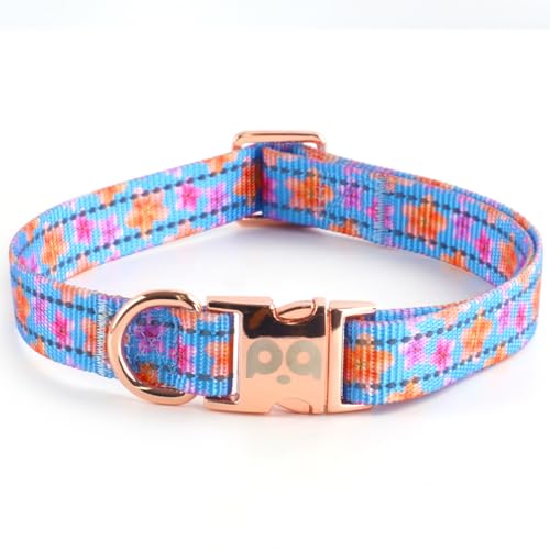 QQPETS Reflektierendes Hundehalsband mit Metallschnalle, verstellbare Nylon-Halsbänder, Geschenk für kleine, mittelgroße und große Jungen, Mädchen, Hunde von QQPETS