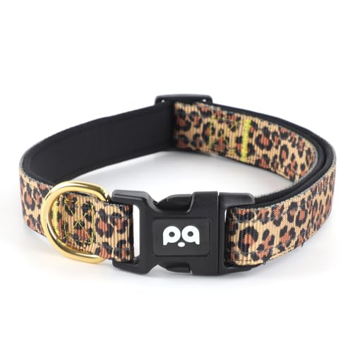 QQPETS Reflektierendes Hundehalsband mit weichem Neopren, gepolstert, atmungsaktiv, Nylon, Haustierhalsband, verstellbar, für kleine, mittelgroße und große Hunde von QQPETS