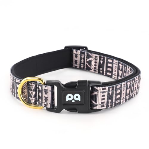 QQPETS Reflektierendes Hundehalsband mit weichem Neopren, gepolstert, atmungsaktiv, Nylon, Haustierhalsband, verstellbar, für kleine, mittelgroße und große Hunde von QQPETS