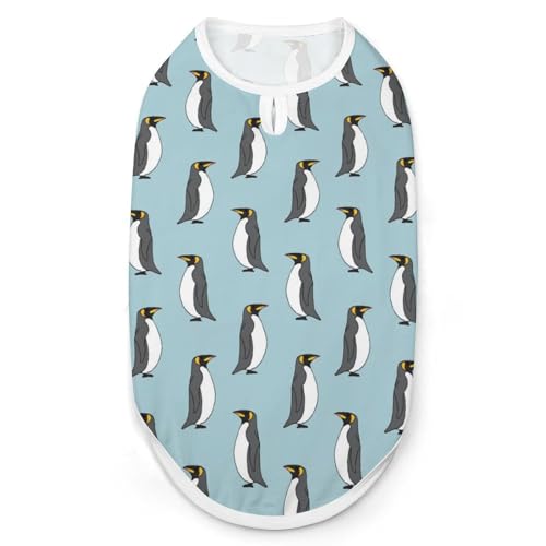 Hunde-Shirt, niedliches Pinguin-Design, für Haustiere, Katzen, ärmellos, atmungsaktiv, für kleine Welpen, Größe L von QTAVETEND