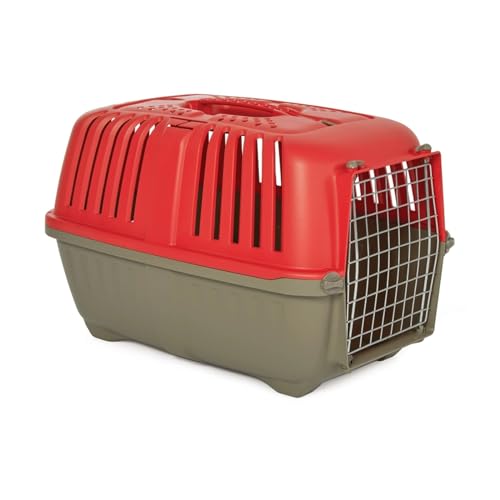 AISHANBAIHUODIAN Fit for Pets Spree Hartschalen-Haustierhütten, 24 Zoll, 2-türige Häuser, Zwinger for Hunde und Katzen (Color : Red Gray, Size : 24 in) von QWERTYUI