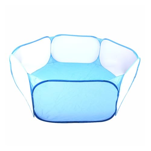 AISHANBAIHUODIAN Katze Pet Play Pen Zaun Faltbare Kleine Tiere Käfig Zelt Pop Up Übung Spiel Zaun Fit for Hund Katze Kaninchen Hamster Zelt (Color : Blue) von QWERTYUI