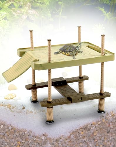 QWORK® Große Schwimmende Schildkröten Pier und Basking-Plattform, landschildkröten zubehör, für Aquarien und Terrarien von QWORK