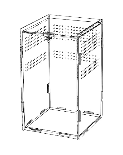 QWORK® Reptil Fütterungsbox aus Acryl, Feeding Box, 20×12×12cm für Gottesanbeterin, Spinnen, Eidechsen, Schnecken von QWORK