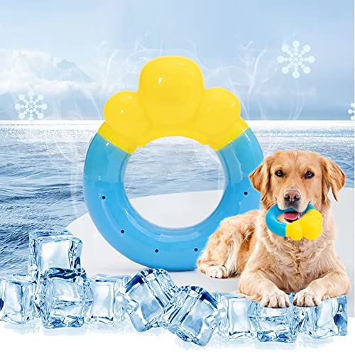 QYHGS Haustier Beißring Kühlung Kauspielzeug Hundespielzeug für den Sommer Kühlung Gefrorenes Hundespielzeug Voll mit Wasser Gefrorene Prävention von Hitzschlag,Yellow-3 von QYHGS