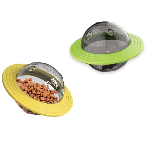 QYJLOFMVE Frisbee leckt Futterball,Hochwertiges Hundespielzeug，Intelligenter Futterball für Hunde Aller Größen und Altersstufen，Interaktiver Futterball für Hunde，Beschäftigung und Snacks in einem von QYJLOFMVE