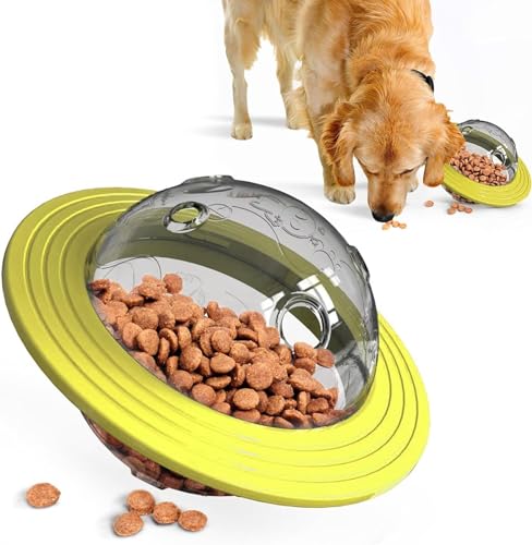 QYJLOFMVE Frisbee leckt Futterball,Hochwertiges Hundespielzeug，Intelligenter Futterball für Hunde Aller Größen und Altersstufen，Interaktiver Futterball für Hunde，Beschäftigung und Snacks in einem von QYJLOFMVE