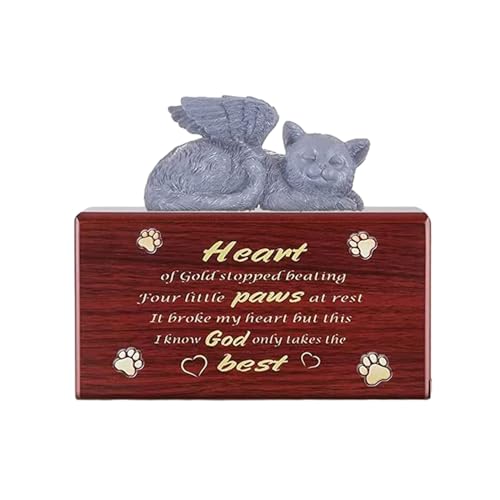 Qaonsciug Zarte Holz-Urnenbox für Haustiere mit inspirierten Motiven, die die Liebe und den Respekt widerspiegeln, den Sie für Ihr Fell haben von Qaonsciug