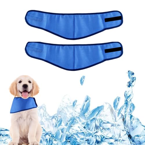 2Pcs Kühlendes Hundehalsband,Leicht Kühlhalsband für Hunde Kühlendes Halsband Atmungsaktives Kühlendes Bandana,Kühlendes Halstuch für Kleine Mittlere Haustiere Sommer von Qaziuy