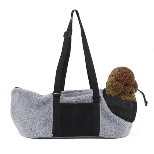 Qchomee Warme Hundetasche Welpentasche Haustier Tragetasche Mesh Atmungsaktive Reisetasche Transporttasche Hundetasche mit Boden Verstellbare Katzentragetasche für kleinen mittleren Hund Welpen Katze von Qchomee