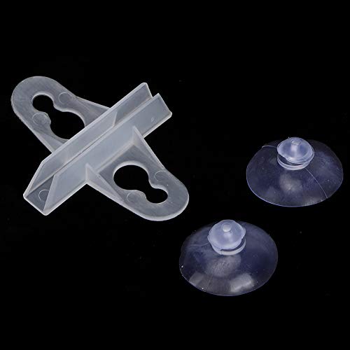 Qcwwy Aquarium-Trennwand-Stützclip für Trennbrett – 40 Stück PVC-Aquarium-Saugnapf, Züchtet und Verhindert Kämpfende Fische, Geeignet für 5–6 Mm Glas (schwarz/weiß) für von Qcwwy