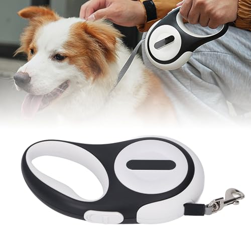 Ausziehbare Hundeleine mit LED-Taschenlampe, Automatisch Ausziehbare Hundeleine, Robustes Design mit Rutschfestem Griff, Haustier-Leine für Kleine und Mittelgroße Hunde von Qcwwy