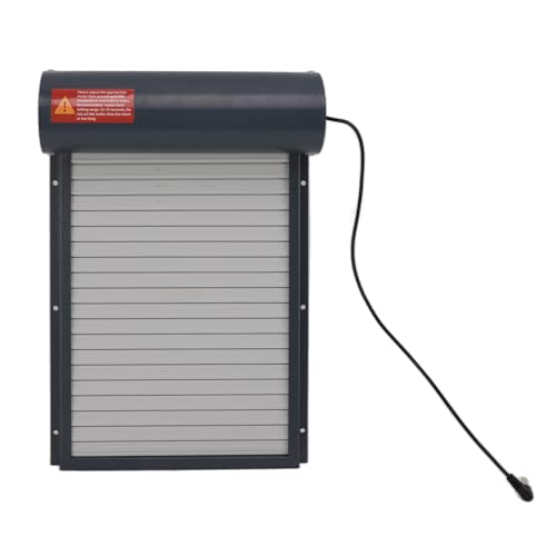 Automatischer Geflügeltüröffner, Starker Hühnerstall-Türöffner mit Timer, Lichtsensor, 100–240 V, Grau (EU-Stecker) von Qcwwy