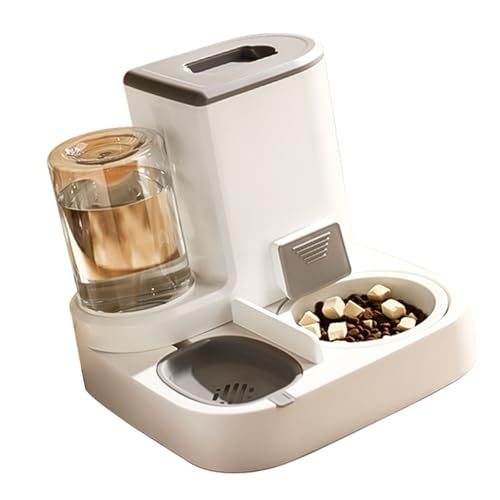 Automatischer Wasserspender für Tierfutter, 2-in-1-Set mit praktischem und praktischem Design, sicher und langlebig für Katzen und Hunde von Qcwwy