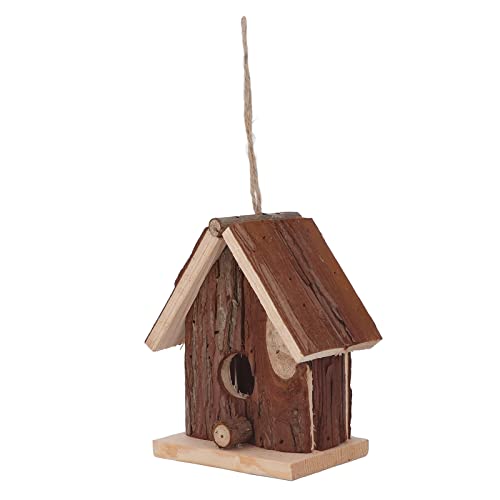 Gartendekorationen Distressed Massivholz Garten Vogelhaus Decoratvie Vogelhaus Holzvogelhaus mit Außentür und Raubtierschutz Holzvogelhaus Zum Aufhängen von Qcwwy