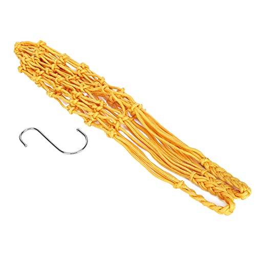 Geflügel-Futternetztasche, Langlebiges Spielzeug Zum Aufhängen, Werkzeug für Hühner, Gemüsehalter mit Haken für Viehzucht, Nylon (YELLOW) von Qcwwy