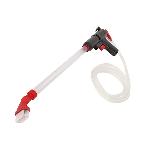 Qcwwy Aquarienkies-Reiniger-Kit, Schneller Wasserwechsler mit Luftdruckknopf, Manueller Siphon-Staubsauger für Aquarien Zum Reinigen von Kies und Sand von Qcwwy