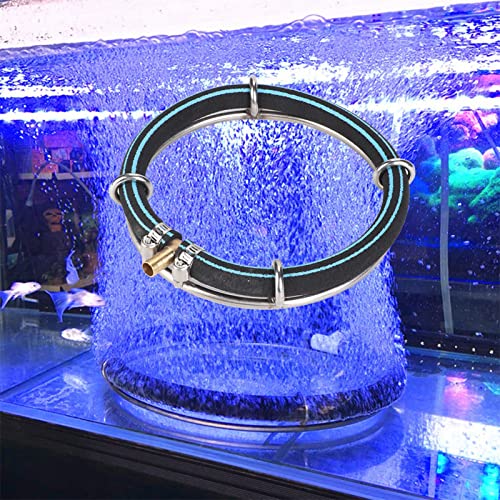 Qcwwy Aquarium-Luftblasen-Diffusor, Runder Luftblasen-Diffusor für Aquarien, Ring, Fischteich, Sauerstoffbelüfter, Aquarium-Luftstein, Scheibe, Aquarium, Blasengenerator (Einzelkreisdurchmesser 25cm) von Qcwwy