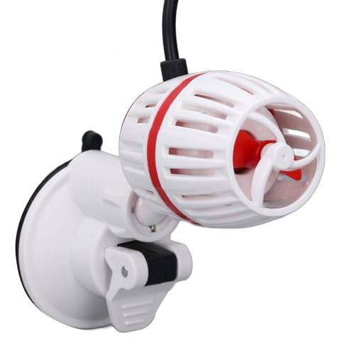 Qcwwy Aquarium-Wavemaker-Umwälzpumpe, Aquarium-Powerhead-Pumpe, Extrem Leise, um 360 Grad Drehbarer, Tauchfähiger Power-Kopf, 4 Gänge, Variable Frequenz, Aquarium-Umwälzpumpe (White) von Qcwwy