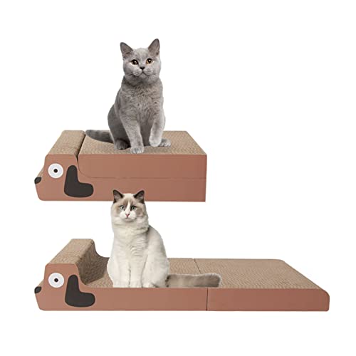 Qcwwy Cat Daily Notwendigkeiten, Relief Wellpappe Katze Scratcher Matte für Kätzchen Welpen Katze Scratch Pad Faltbare Verdickte Stress von Qcwwy