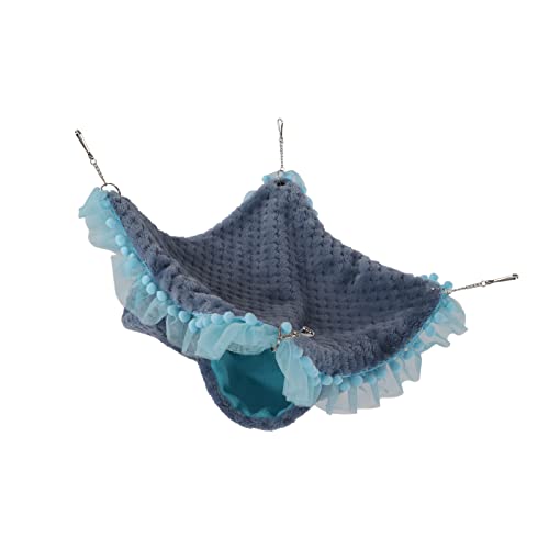 Qcwwy Double Layer Small Pet Swing Hängematte, Double Layer Small Pet Swing Hängematte Small Pet Double Plüsch Hängematte für Frettchen Hamster Papageien Meerschweinchen von Qcwwy