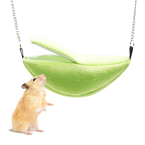 Qcwwy Hamster-Hängehaus-Hängematte, Bananen-Design, für Kleine Haustiere, Tiere, Hamster-Hängehaus, Käfignest, Geeignet für Kleine Haustierbetten, Kleine Hamster-Spielzeuge, (Grüne von Qcwwy